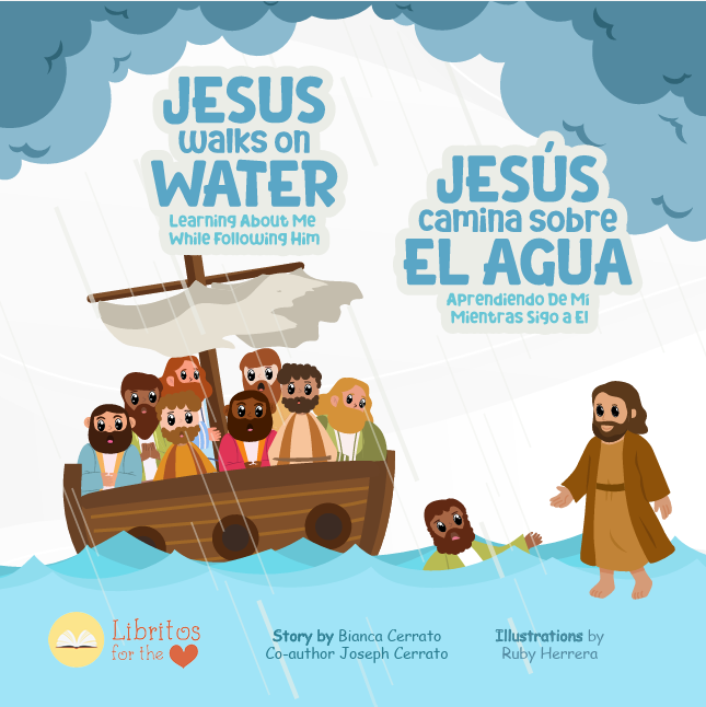 Book #8: Jesus walks on Water / Jesus camina sobre El Agua